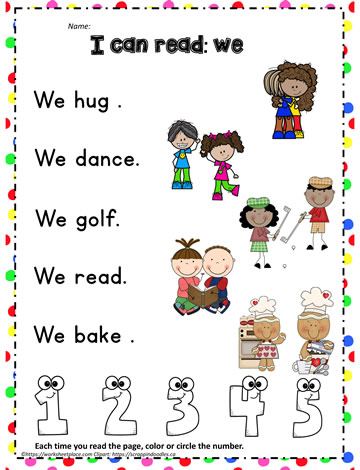 Sight Word to Read - we